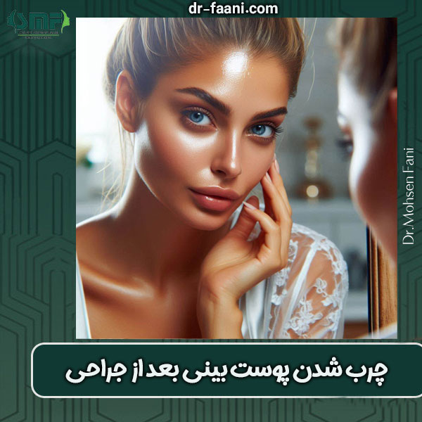 چرب شدن پوست بینی بعد از جراحی دکتر فانی بهترین جراح بینی در یزد